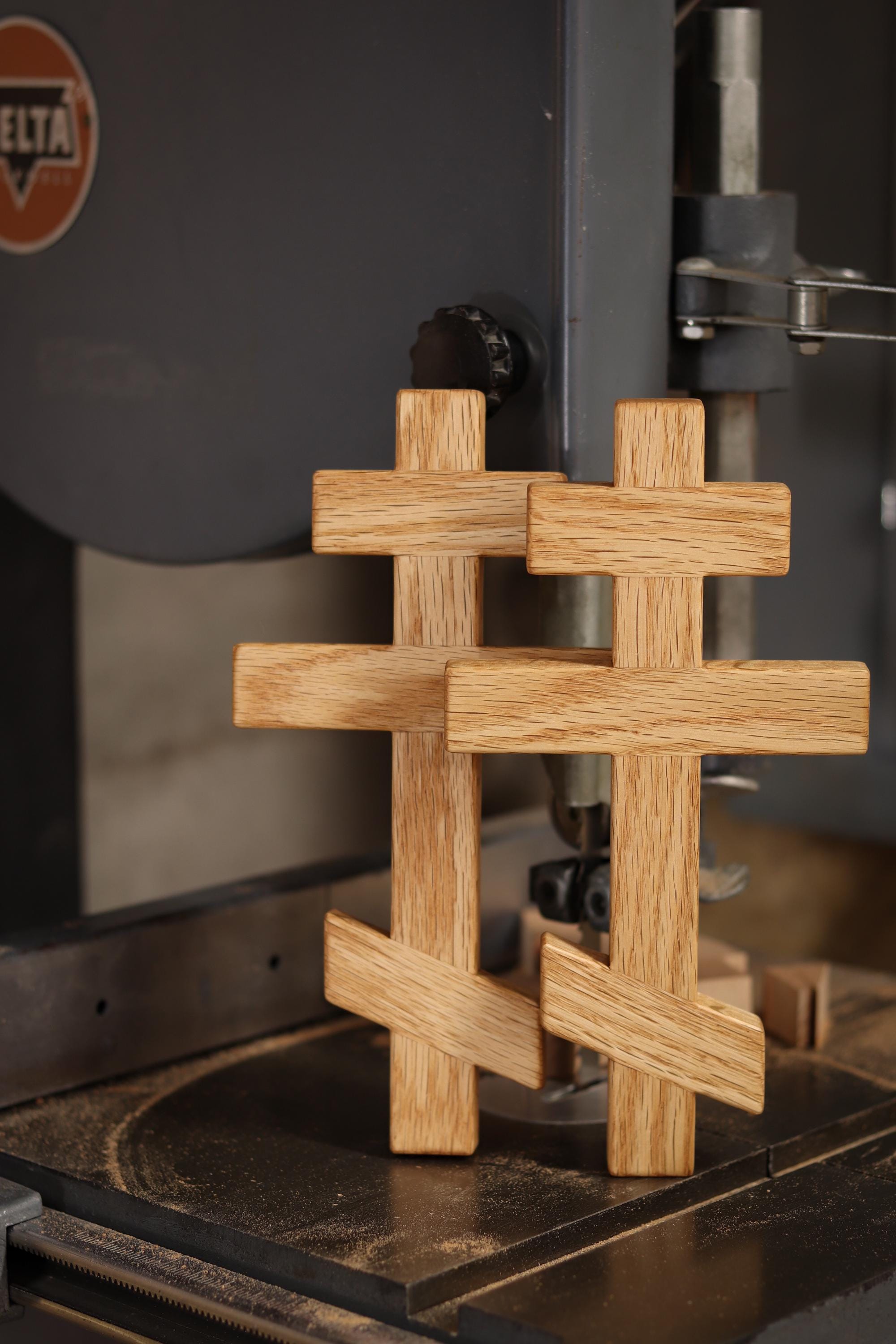 Oak Wooden Orthodox Wall Cross