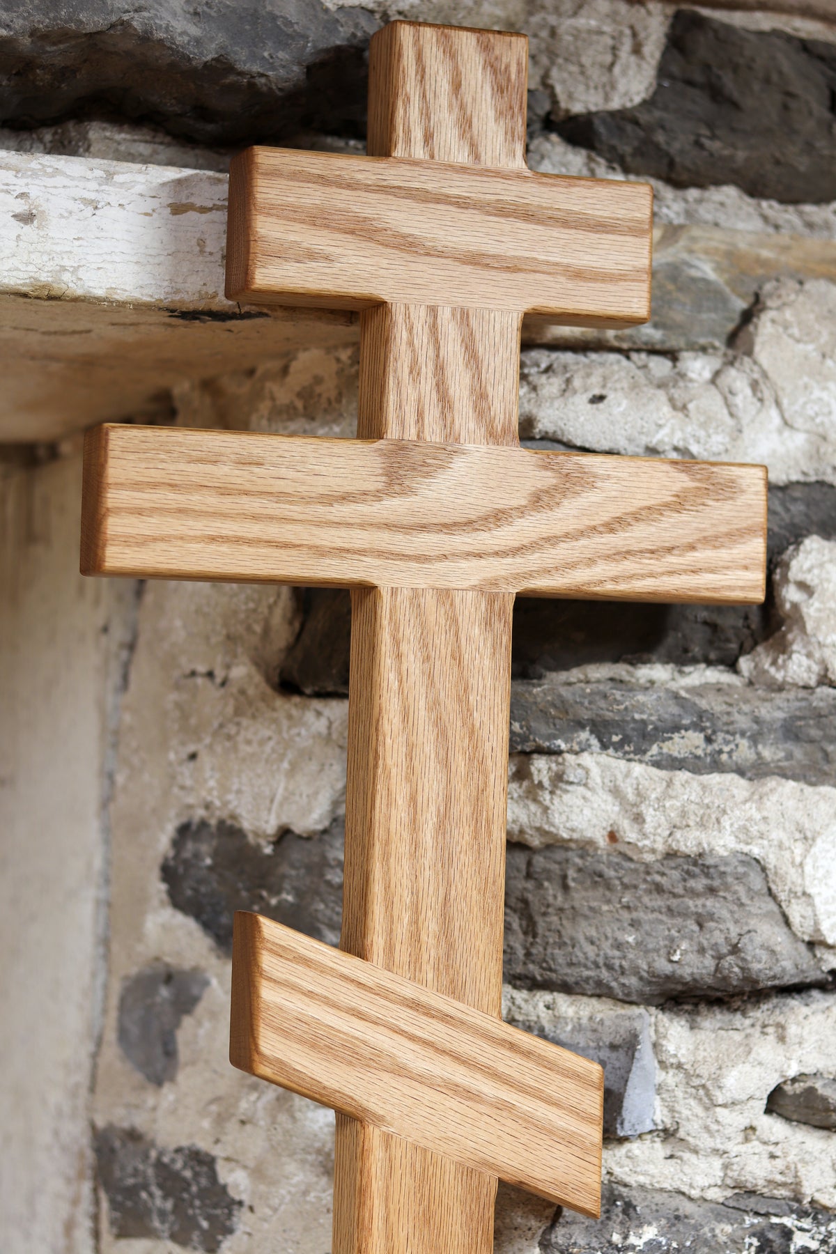 Extra Large Oak Orthodox Wall Cross