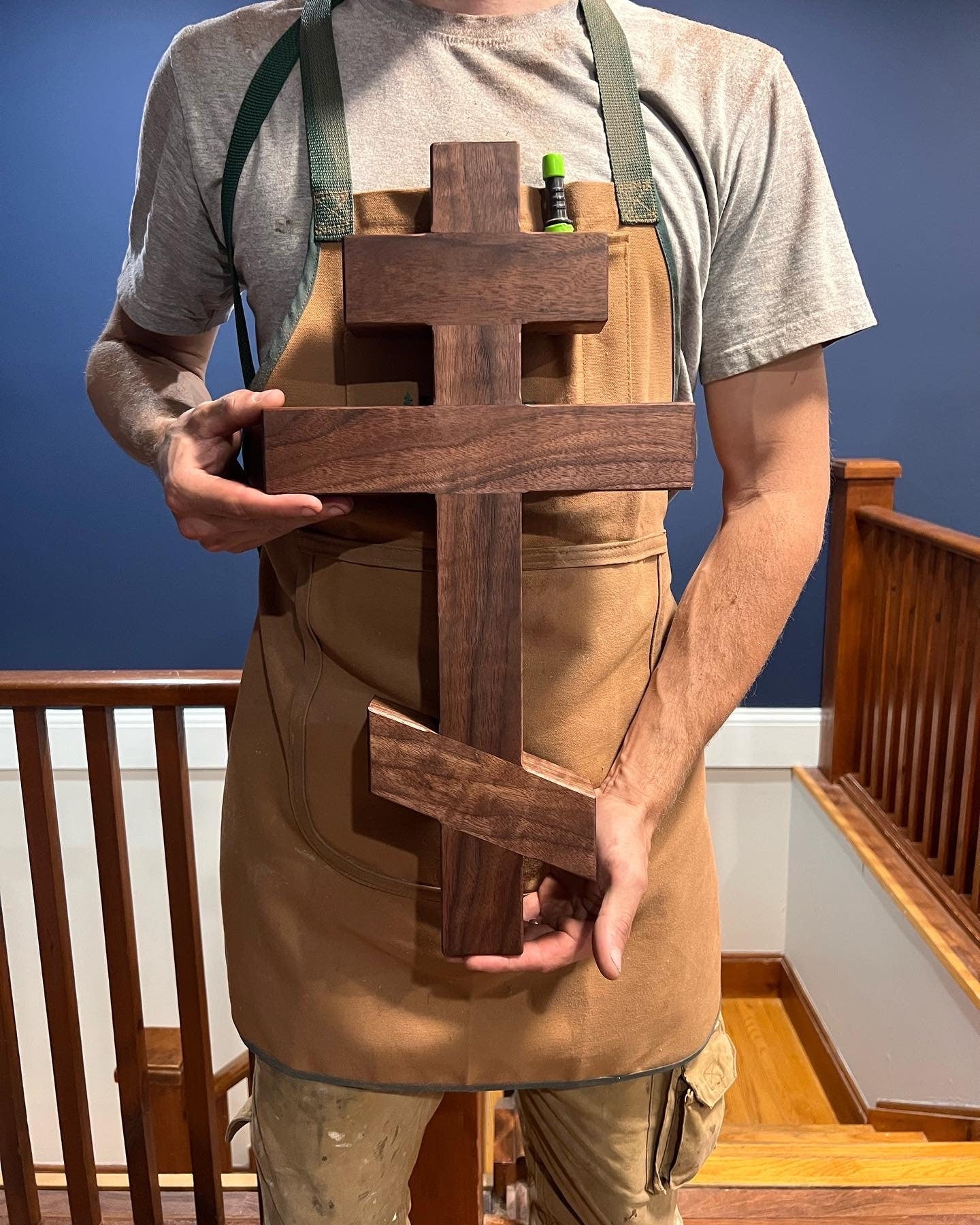 Extra Large Orthodox Walnut Wall Cross