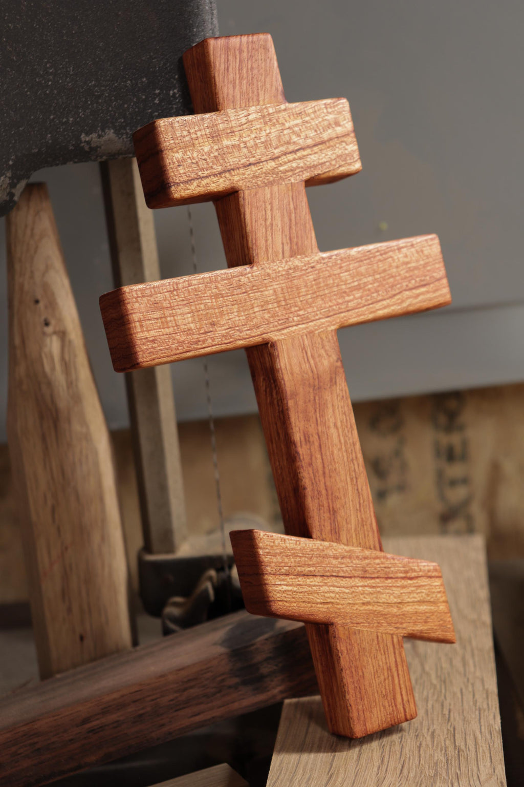 Bubinga Wooden Orthodox Wall Cross