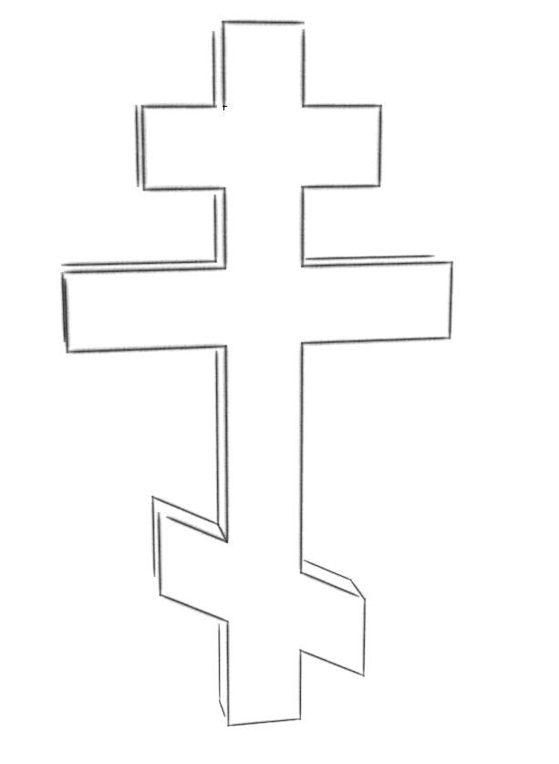Wood Orthodox Cross Blueprint Plans