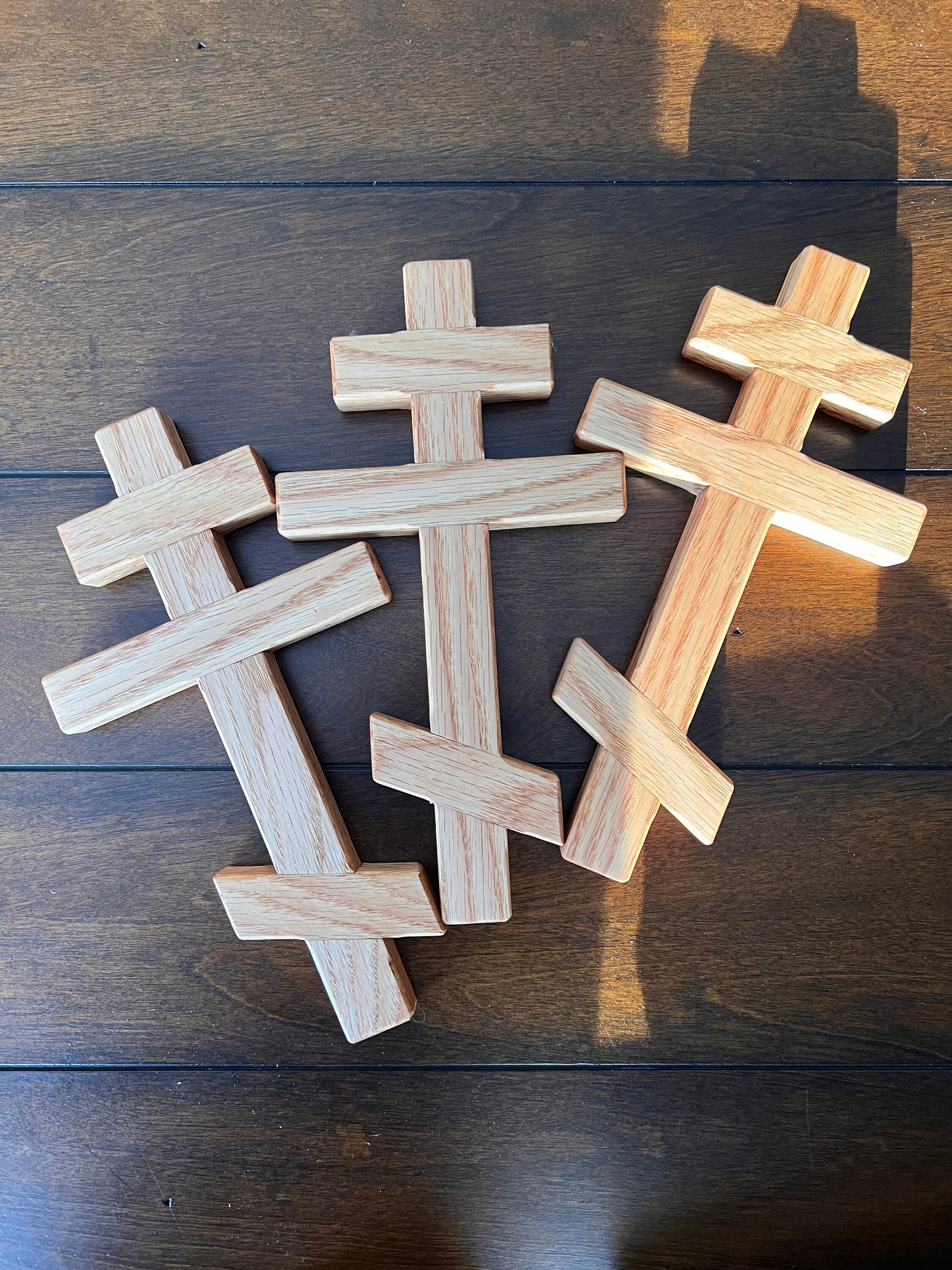 Oak Wooden Orthodox Wall Cross