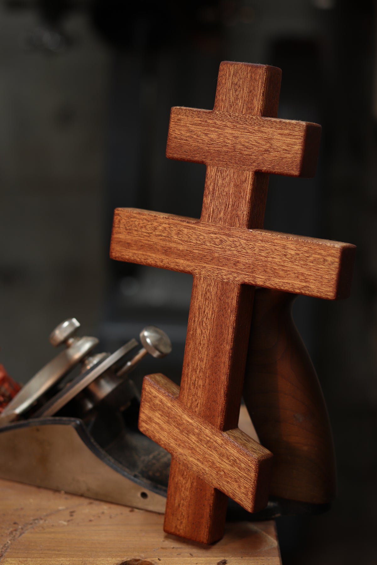 Sapele Wood Orthodox Wall Cross