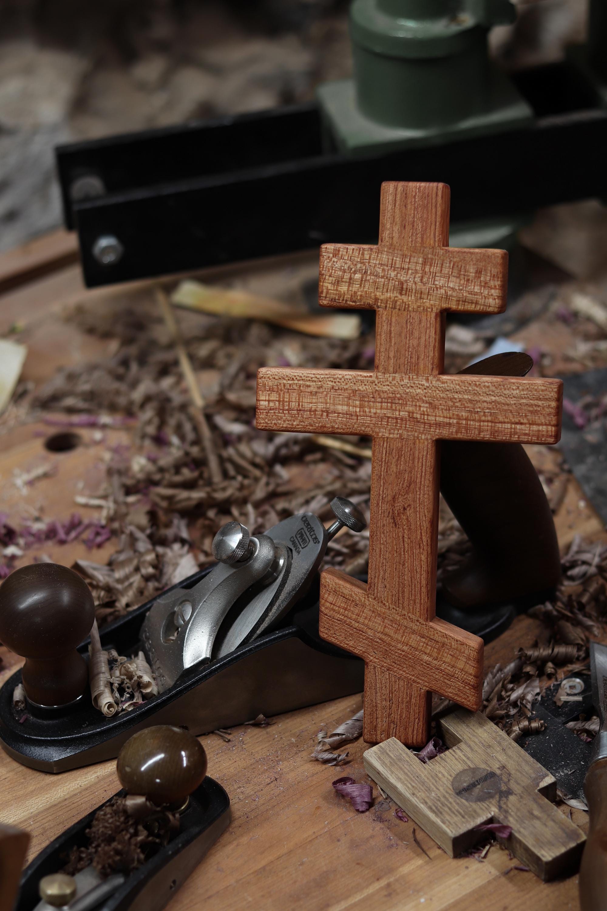 Bubinga Wooden Orthodox Wall Cross