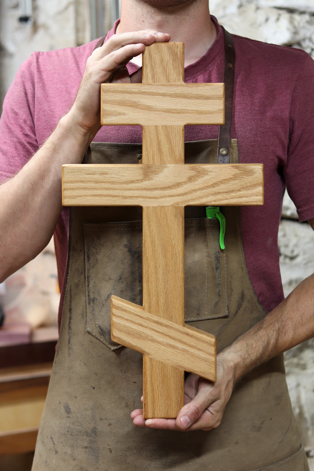 Extra Large Oak Orthodox Wall Cross