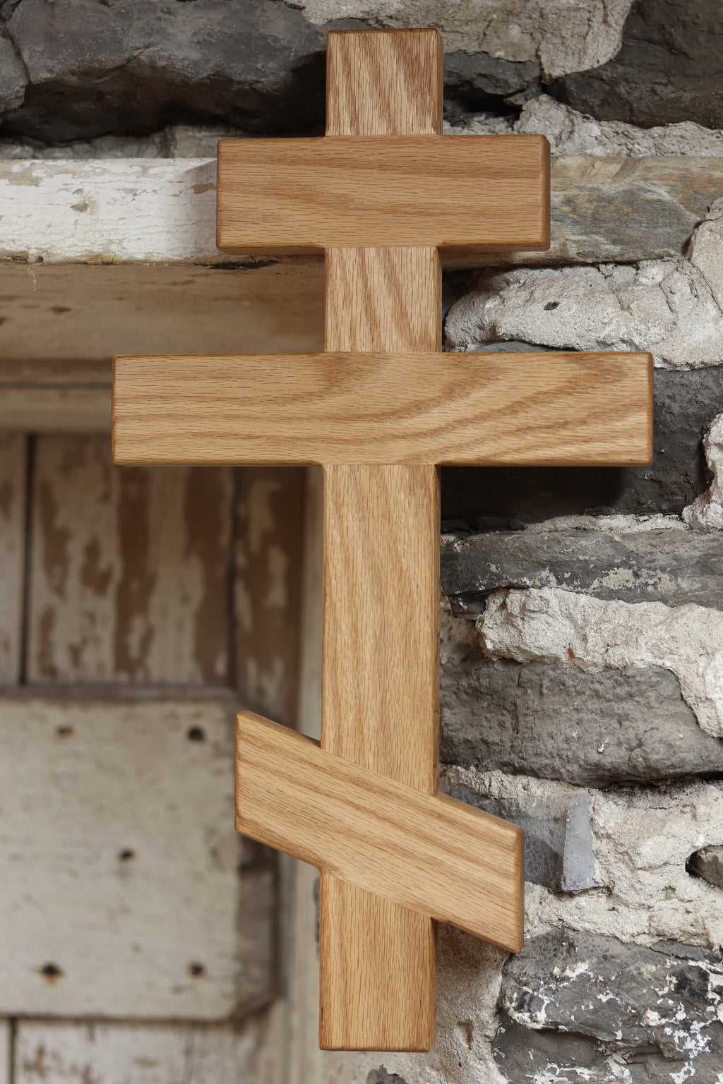 Extra Large Oak Orthodox Wall Cross