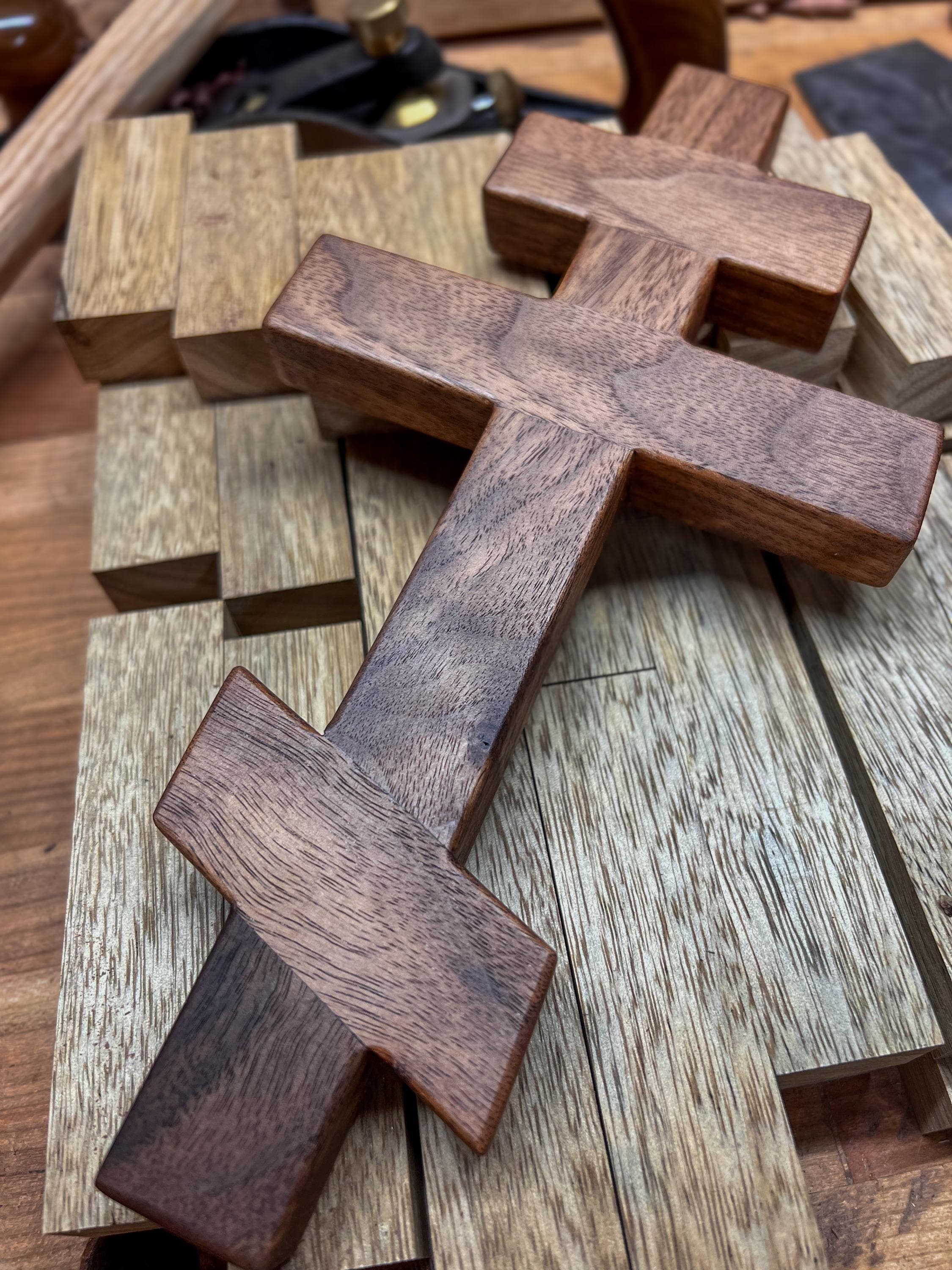 Walnut Wooden Orthodox Wall Cross