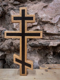 White Oak and Wenge Orthodox Wall Cross