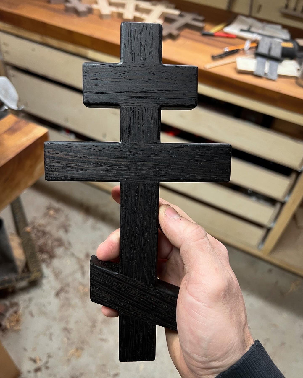 Wenge Wood Orthodox Wall Cross