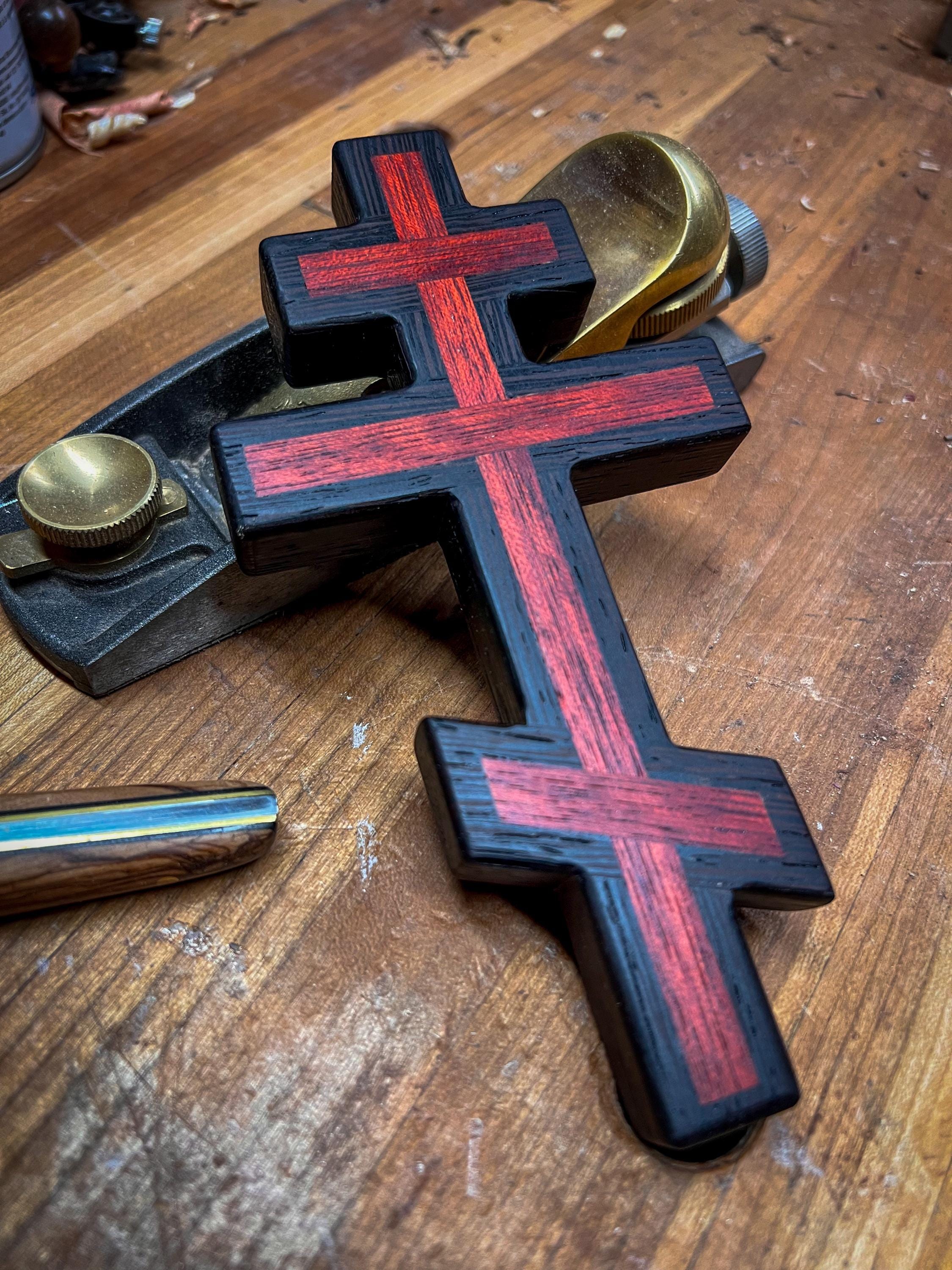 Wenge and Bloodwood Orthodox Wall Cross