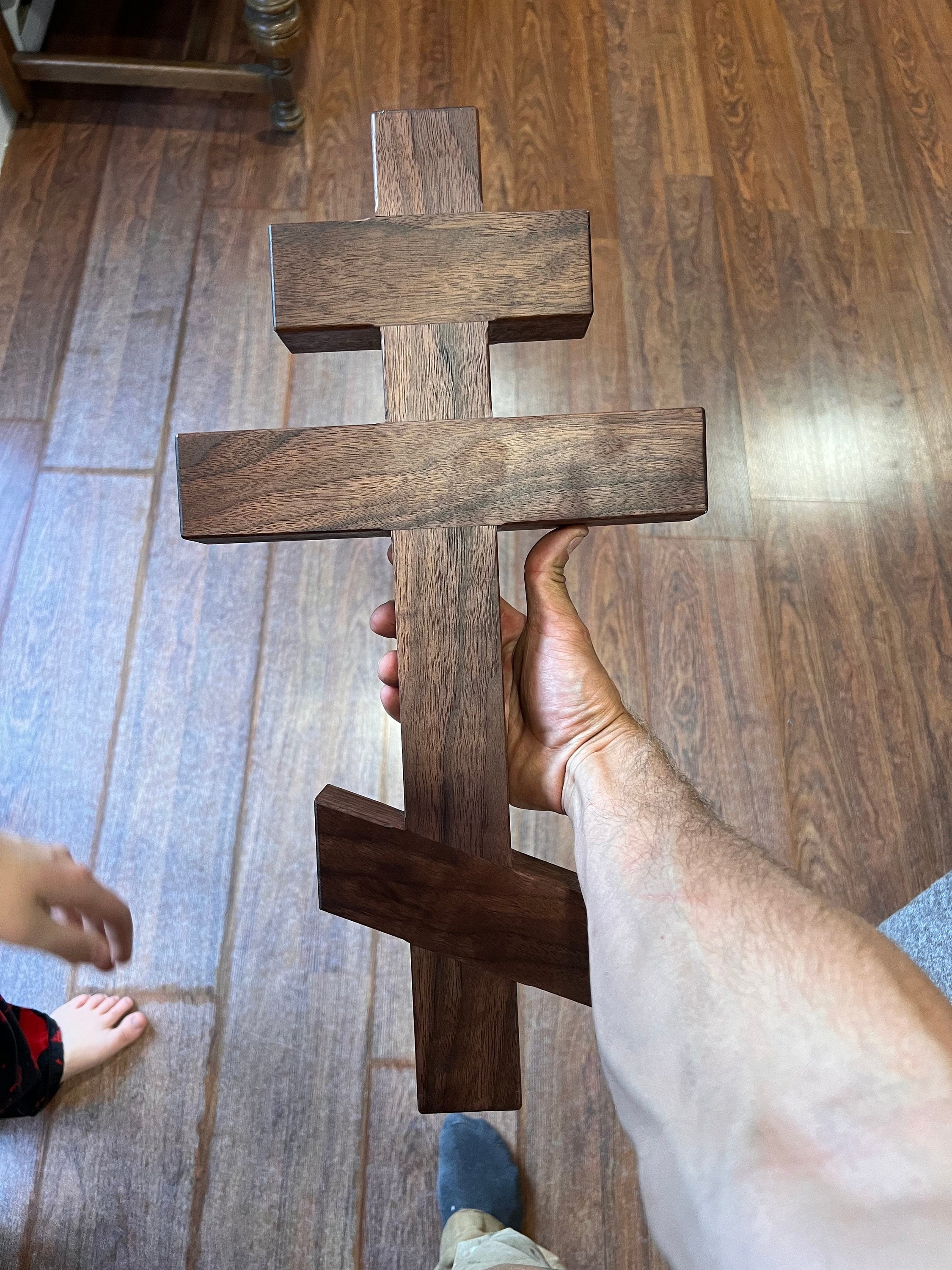 Extra Large Orthodox Walnut Wall Cross