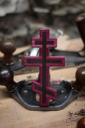 Purpleheart and Wenge Orthodox Wall Cross