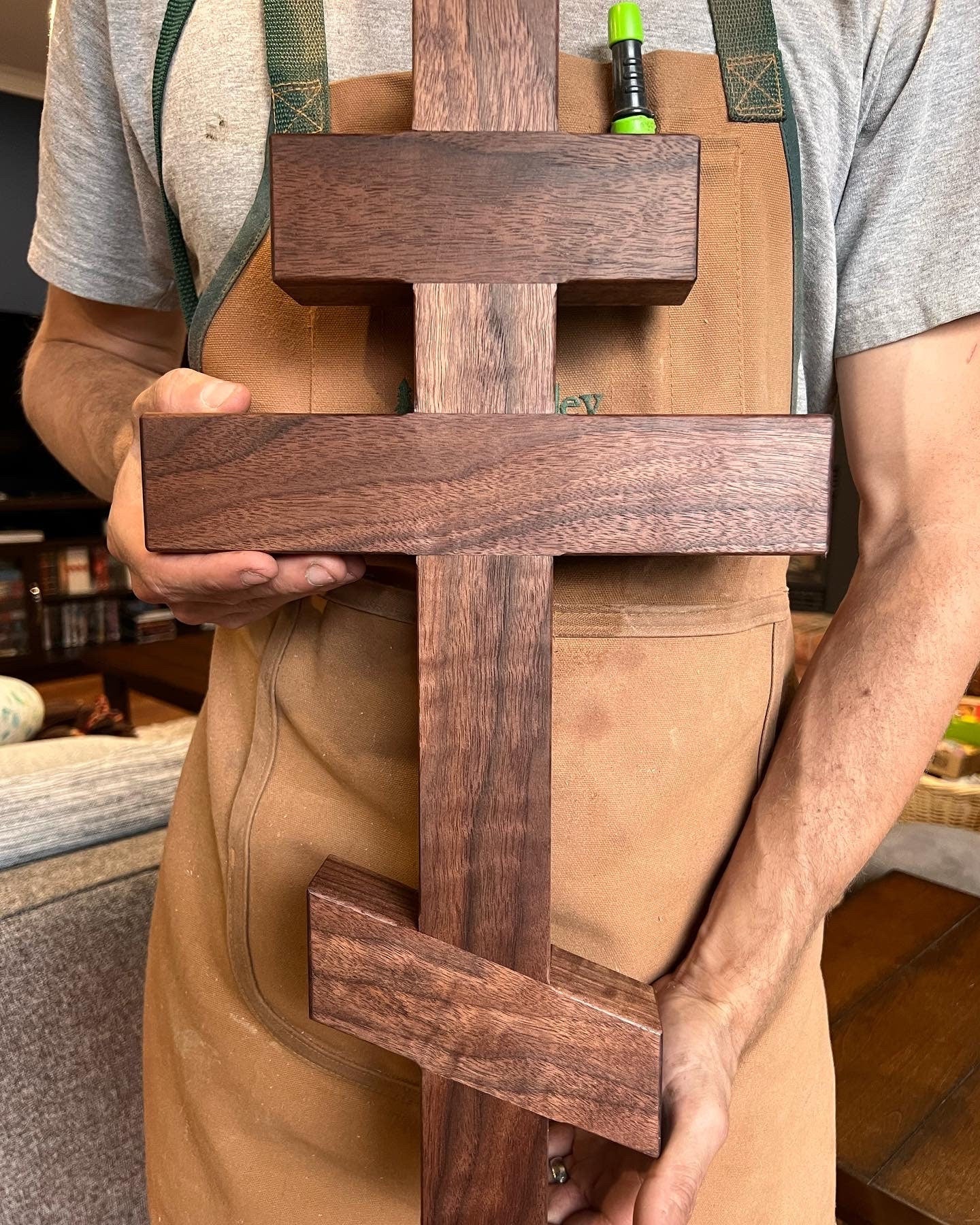 Extra Large Orthodox Walnut Wall Cross