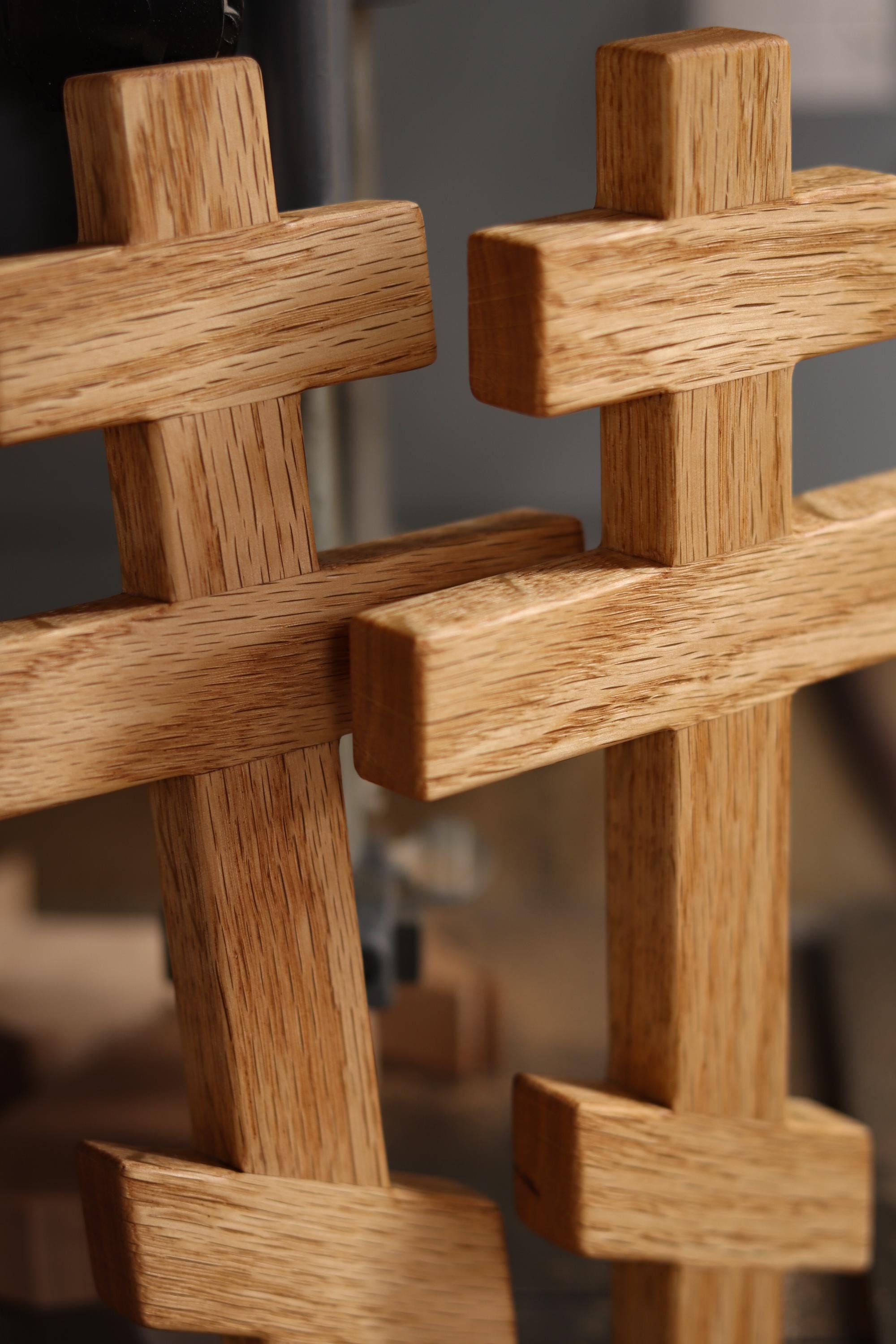 Oak Wooden Orthodox Wall Cross