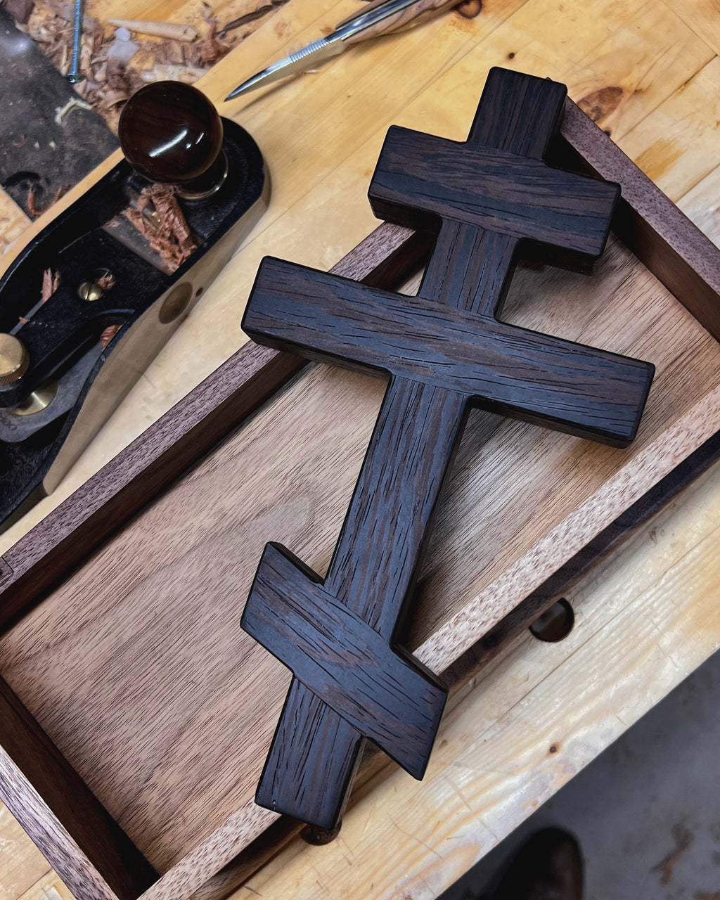 Wenge Wood Orthodox Wall Cross